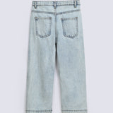 GIRLS STITCH PRINTED LOOSE DENIM