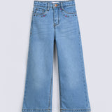 GIRLS LOOSE EMBROIDERED DENIM
