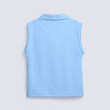 GIRLS TEXTURED SLEEVELESS POLO