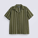 BOYS DROP SHOULDER JACQUARD RESORT COLLAR SHIRT