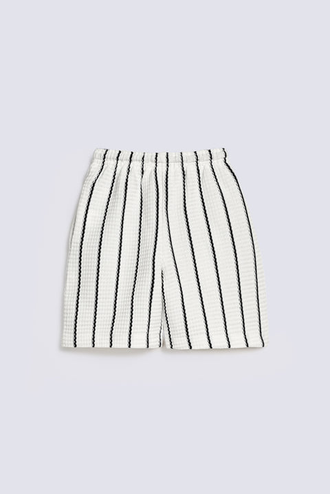BOYS TEXTURED STRIPED SHORTS