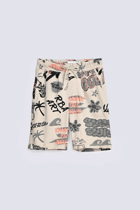 BOYS GRAFFITI PRINT SHORTS