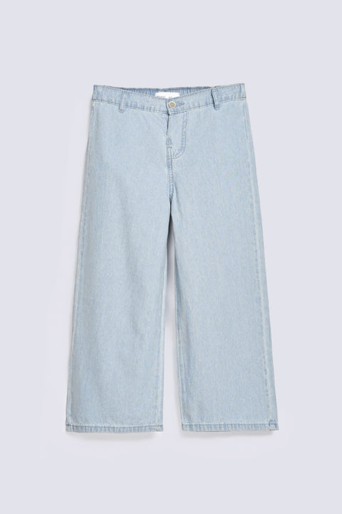 GIRLS WIDE LEG DENIM PANTS