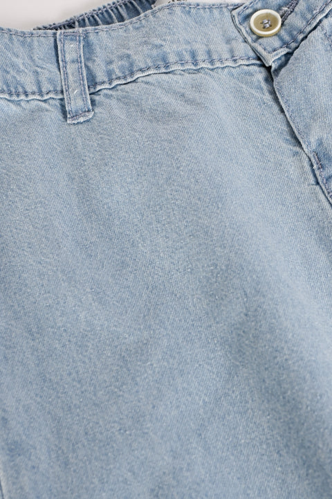 GIRLS WIDE LEG DENIM PANTS