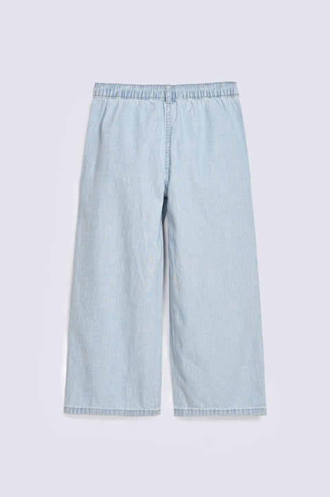 GIRLS WIDE LEG DENIM PANTS