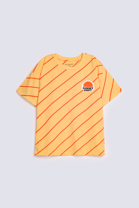 BOYS CROSS STRIPED TEE