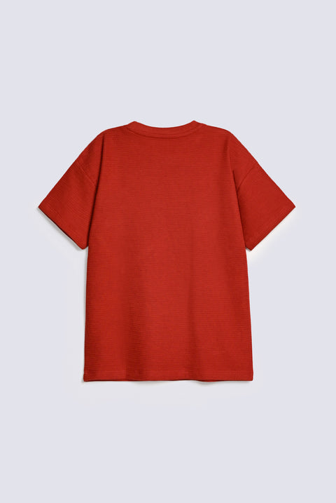 BOYS POCKET DETAIL TEXTURED TEE
