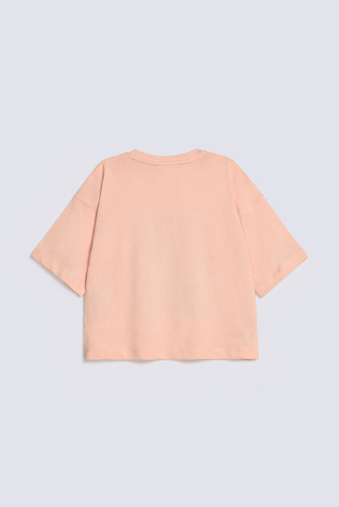 GIRLS BOXY FIT TROPICAL PRINTED T-SHIRT