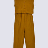 GIRLS DOUBLE LAYER EMBELLISHED JUMP SUIT