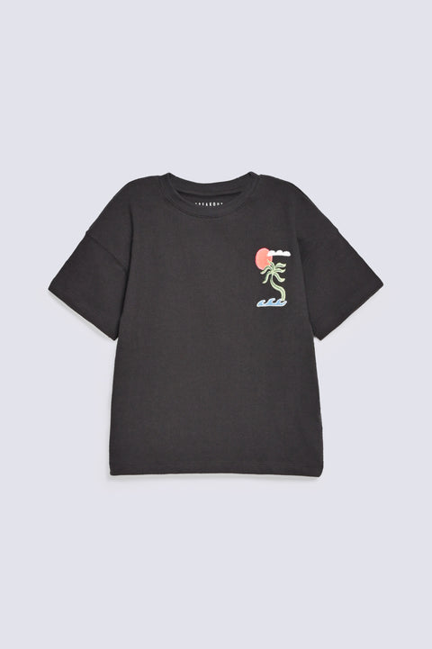 BOYS TEXTURED SPECIAL KNIT EMBROIDERED TEE