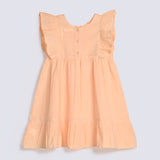 GIRLS EMBROIDERED DRESS WITH FRILL