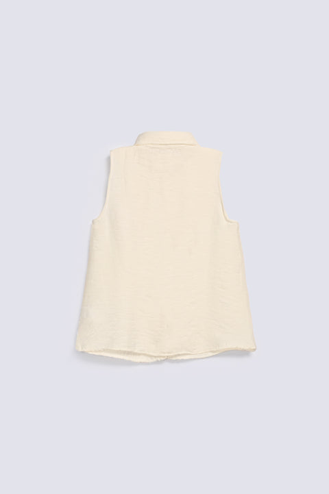 GIRLS NET BUTTON DOWN SHIRT