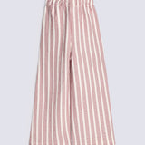 GIRLS JACQUARD STRIPED LOOSE TROUSERS
