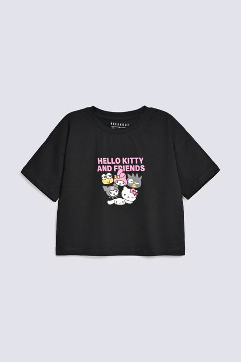 GIRLS BOXY HELLO KITTY T-SHIRT