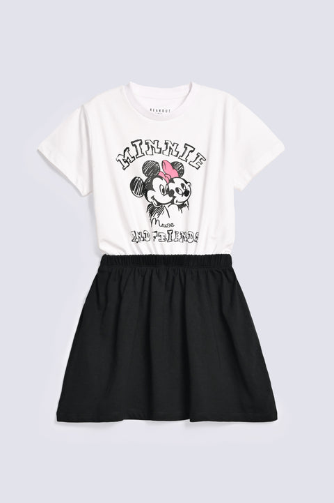 GIRLS MINNIE PRITNED DRESS
