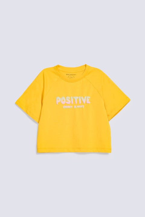 GIRLS BOXY TEXT PRINT T-SHIRT