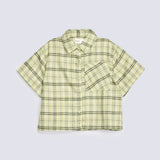 GIRLS BOXY CHECKERED SHIRT