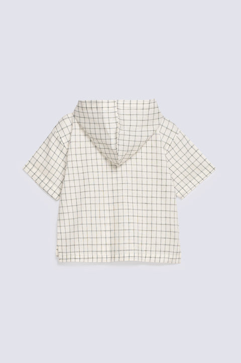 BOYS CHECKERED SHIRT WITH HOOD