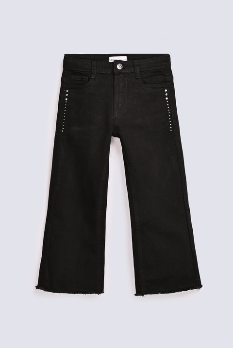GIRLS EMBELLISHED FLARED DENIM