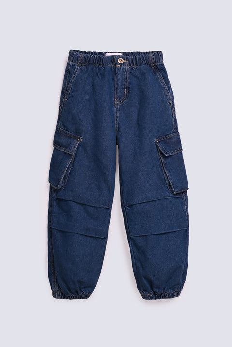 GIRLS JOGGER CARGO DENIM