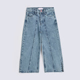 GIRLS PANELLED LOOSE DENIM