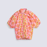 GIRLS KIMONO SLEEVES WOVEN TOP