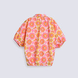 GIRLS KIMONO SLEEVES WOVEN TOP