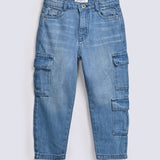 BOYS CARGO POCKET DENIM