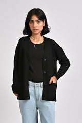 CASHMERE HAND-FEEL CARDIGAN