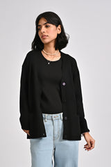 CASHMERE HAND-FEEL CARDIGAN