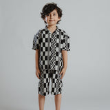 BOYS DROP SHOULDER JACQUARD SHIRT