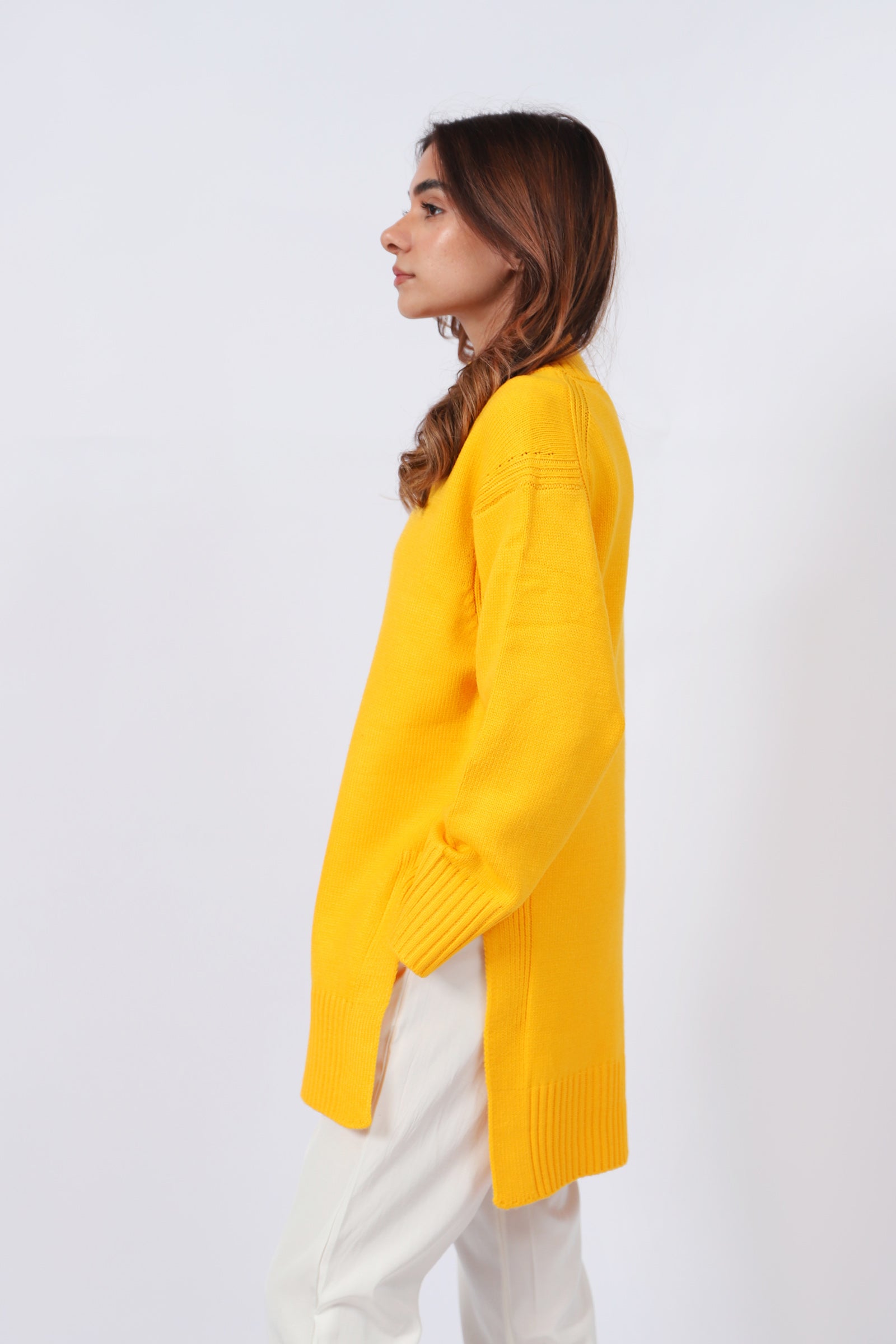 PULLOVER WITH BACK HIGH NECK DETAIL